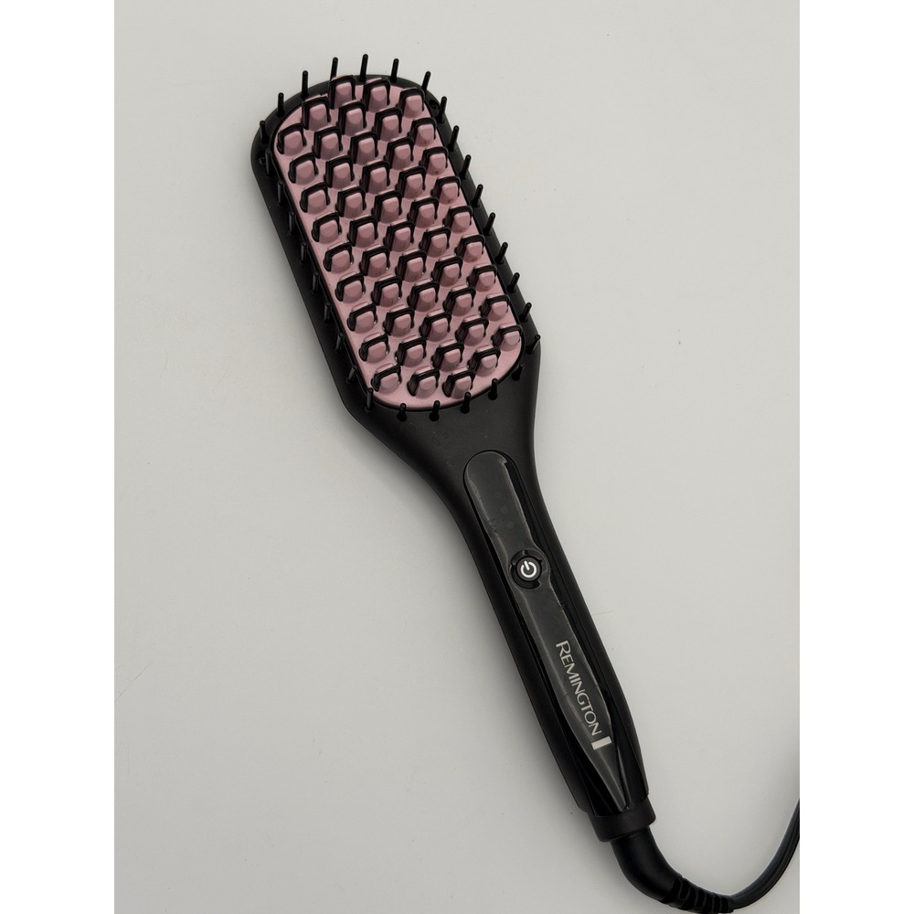 Remington Pro 2-in-1 Ceramic Hair Straightening Brush Black Pink CB7400